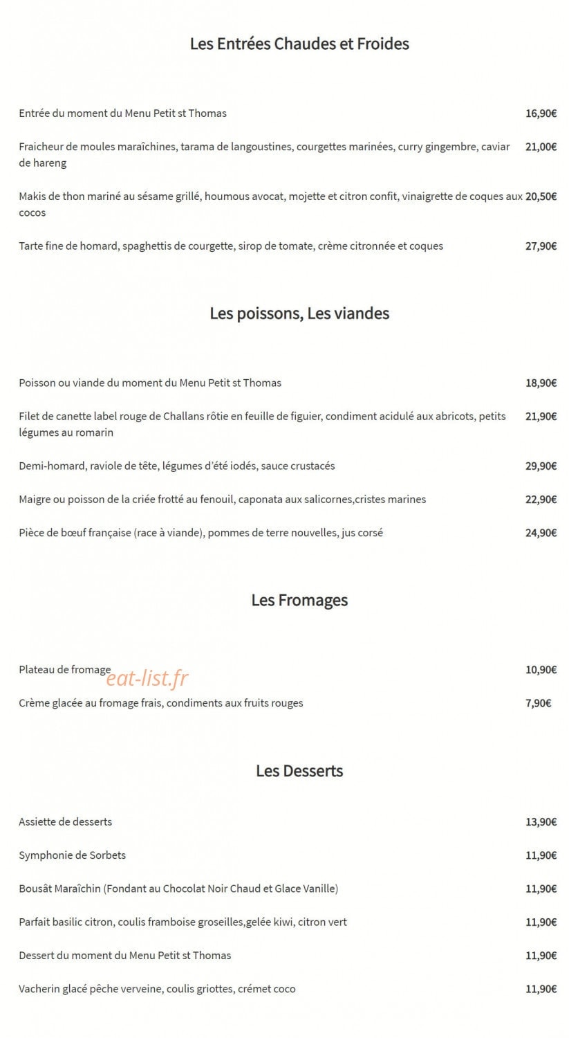 Le Petit Saint Thomas — carte page 1