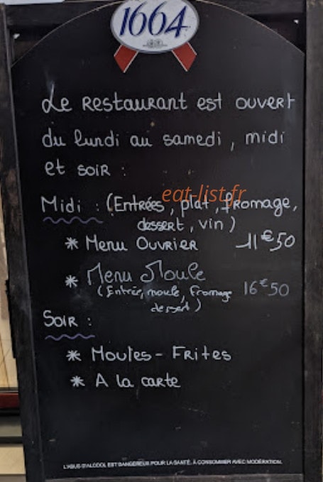 Au P'tit Plaisir — carte page 1