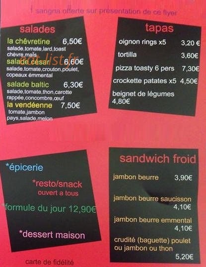Snack resto Domaine de Beaulieu — carte page 3