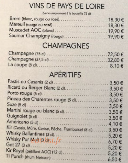 La Crêperie — carte page 2