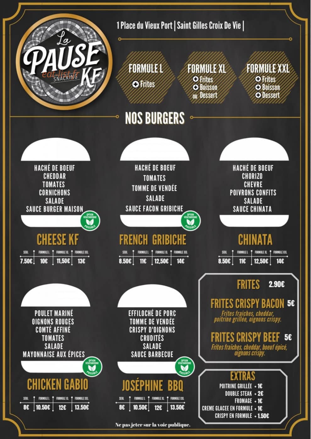 La Pause KF — carte page 1