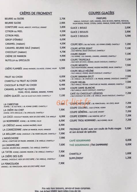 Le Cabestan — carte page 2