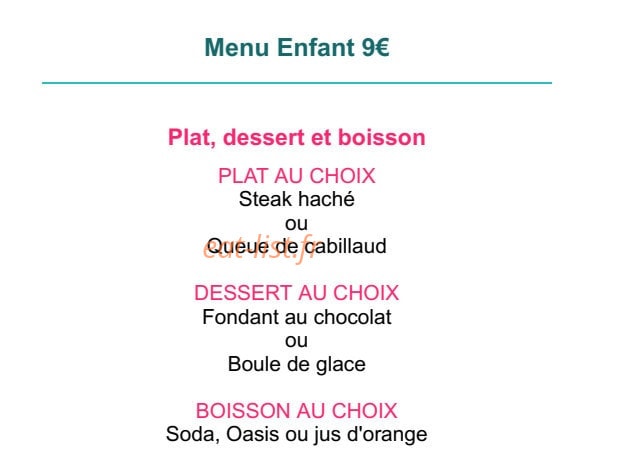 Restaurant Le Qg — carte page 4