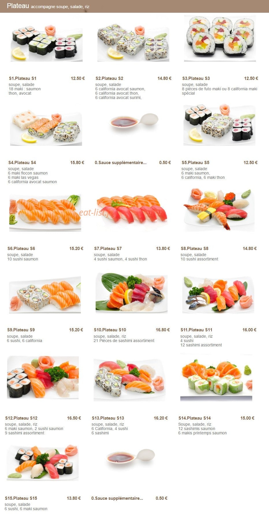 Allo Japonais — carte page 1