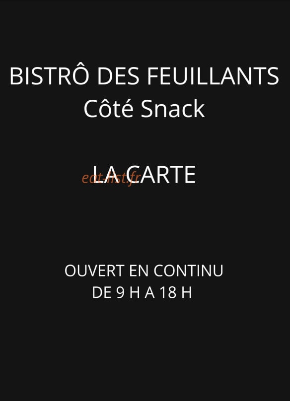 Bistrô des Feuillants — carte page 8