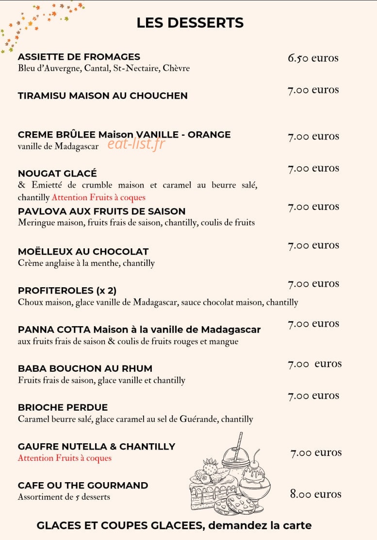 Bistrô des Feuillants — carte page 5