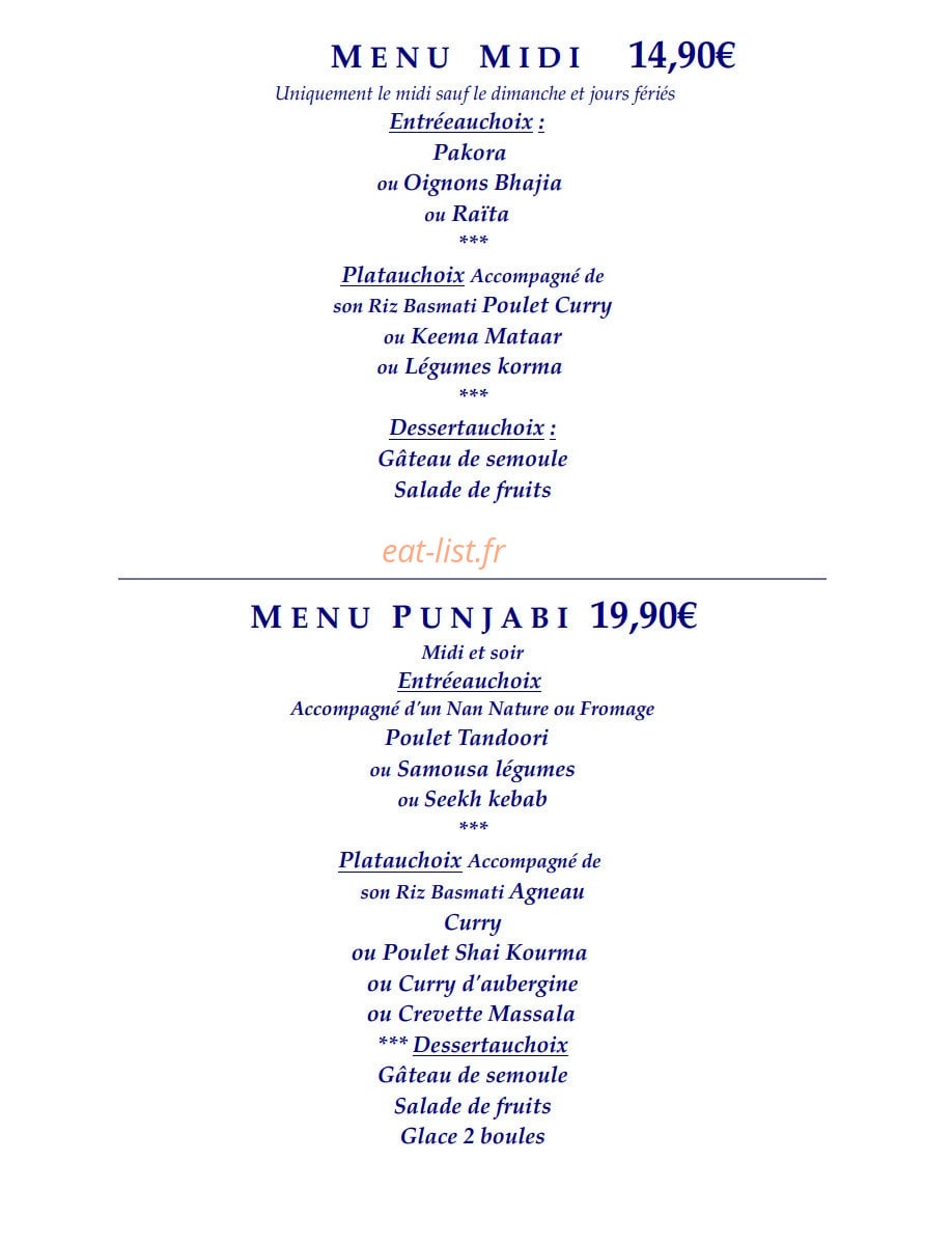 Bolly Food — carte page 7