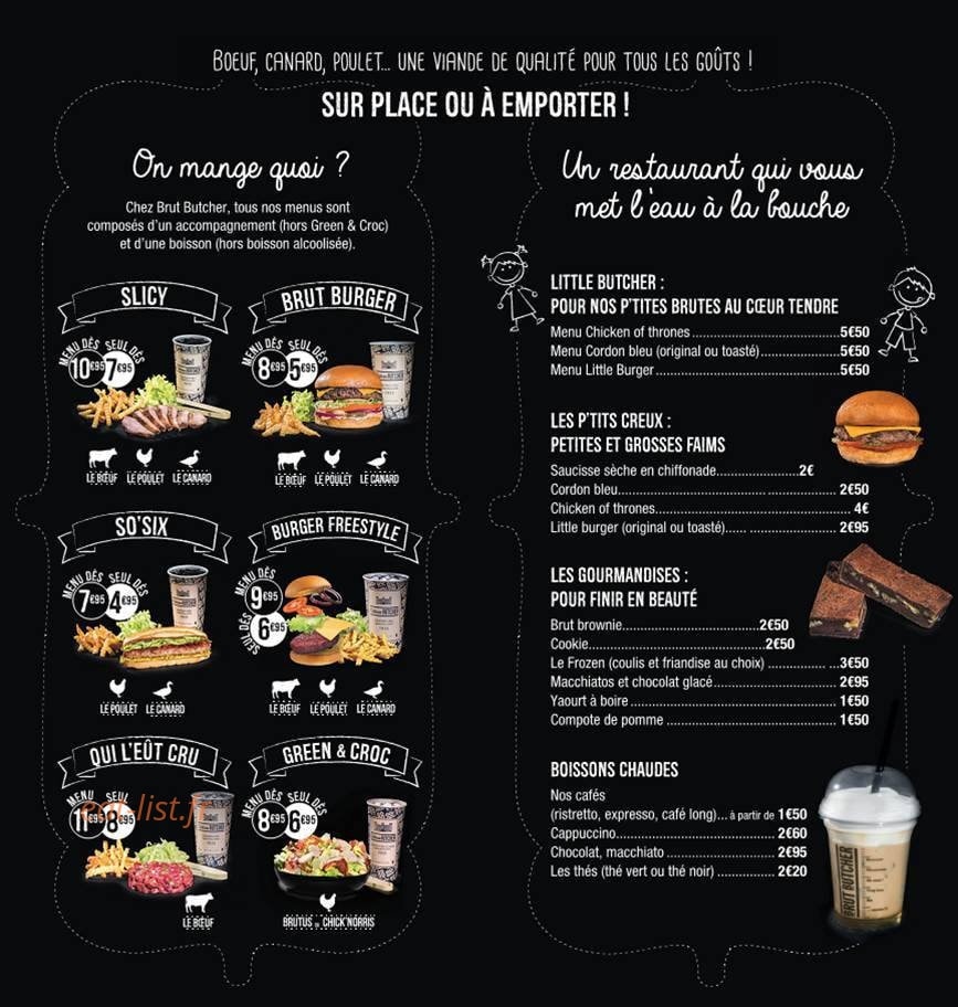 Brut Butcher — carte page 1