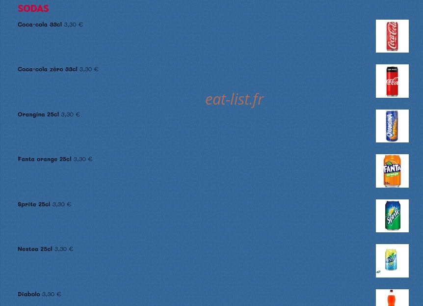Buffet 86 — carte page 20