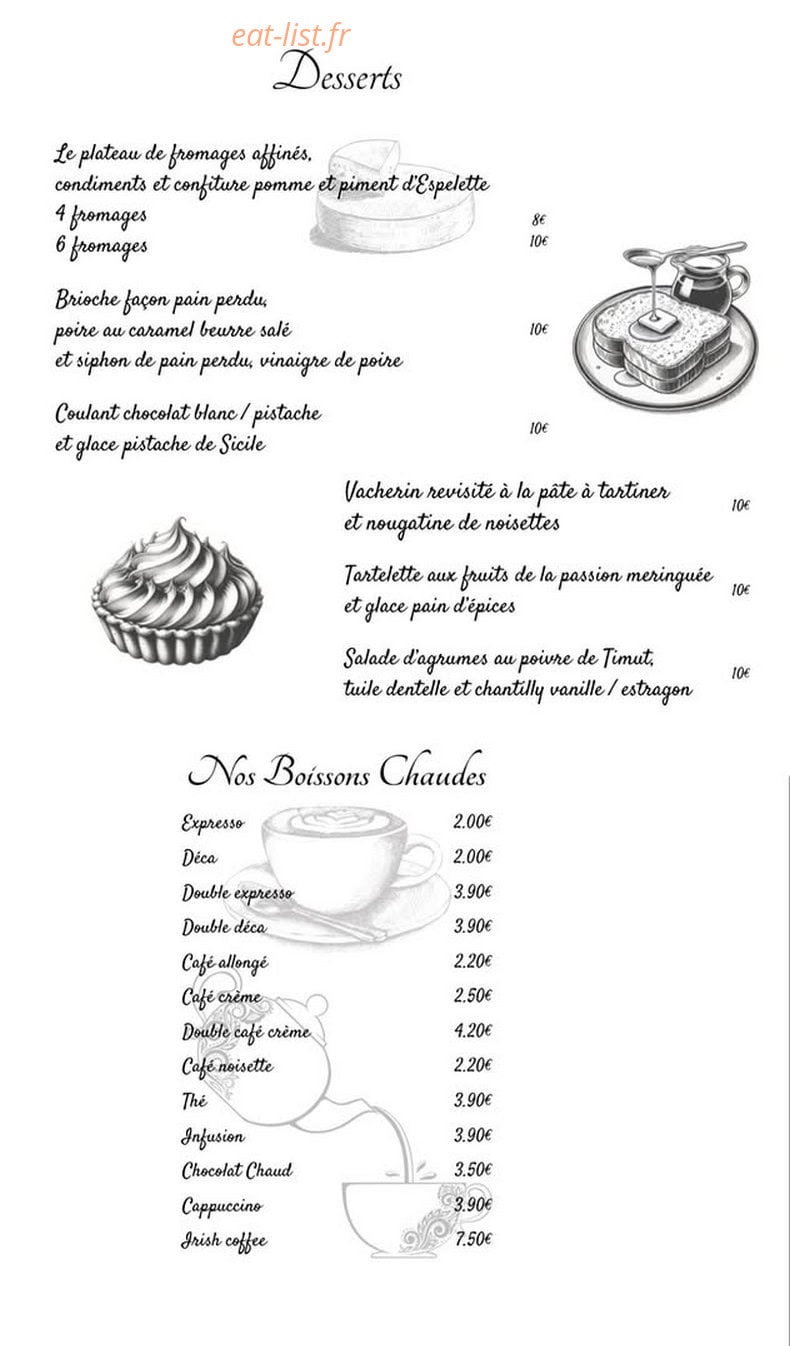 Chez Cocotte — carte page 3