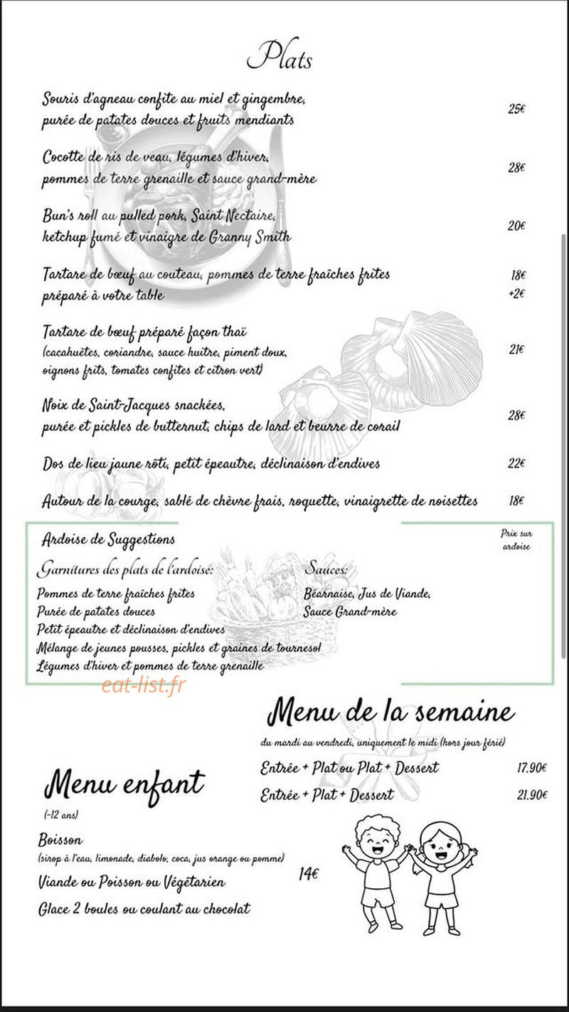 Chez Cocotte — carte page 2