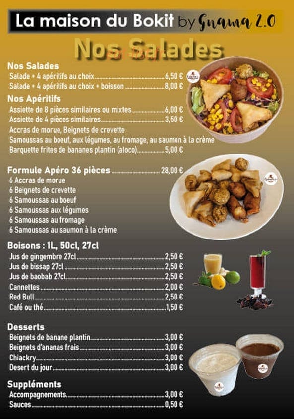 Chez Gnama — carte page 1