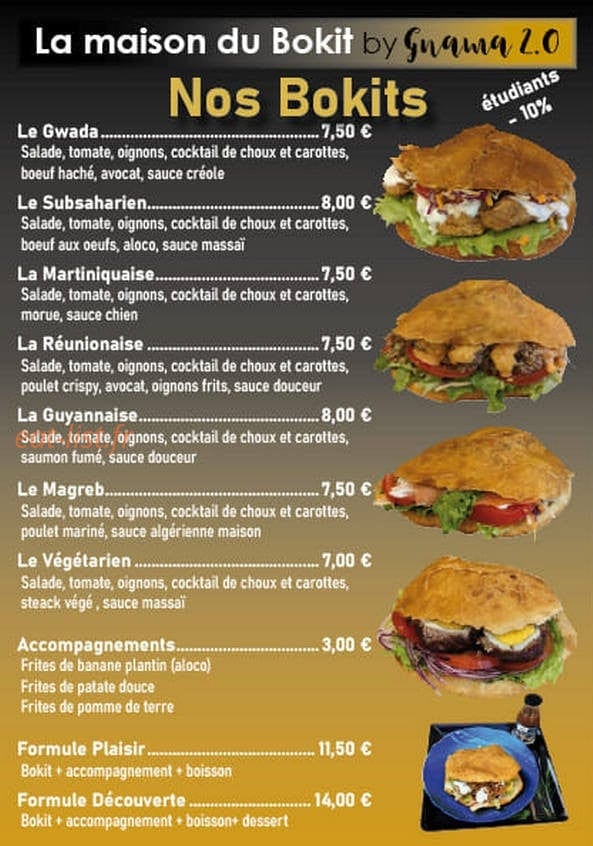 Chez Gnama — carte page 2