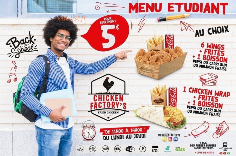 Chicken Factory’s — carte page 2