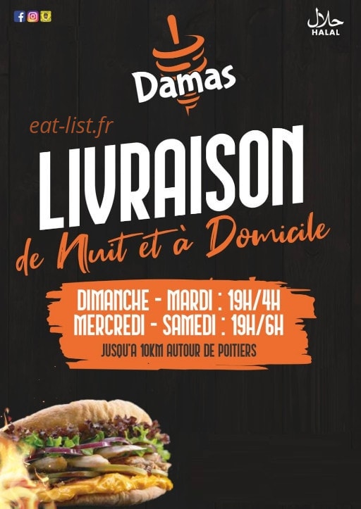 Damas kebab — carte page 1