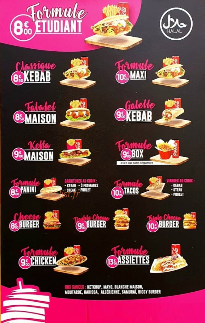 Deli'Snack — carte page 2