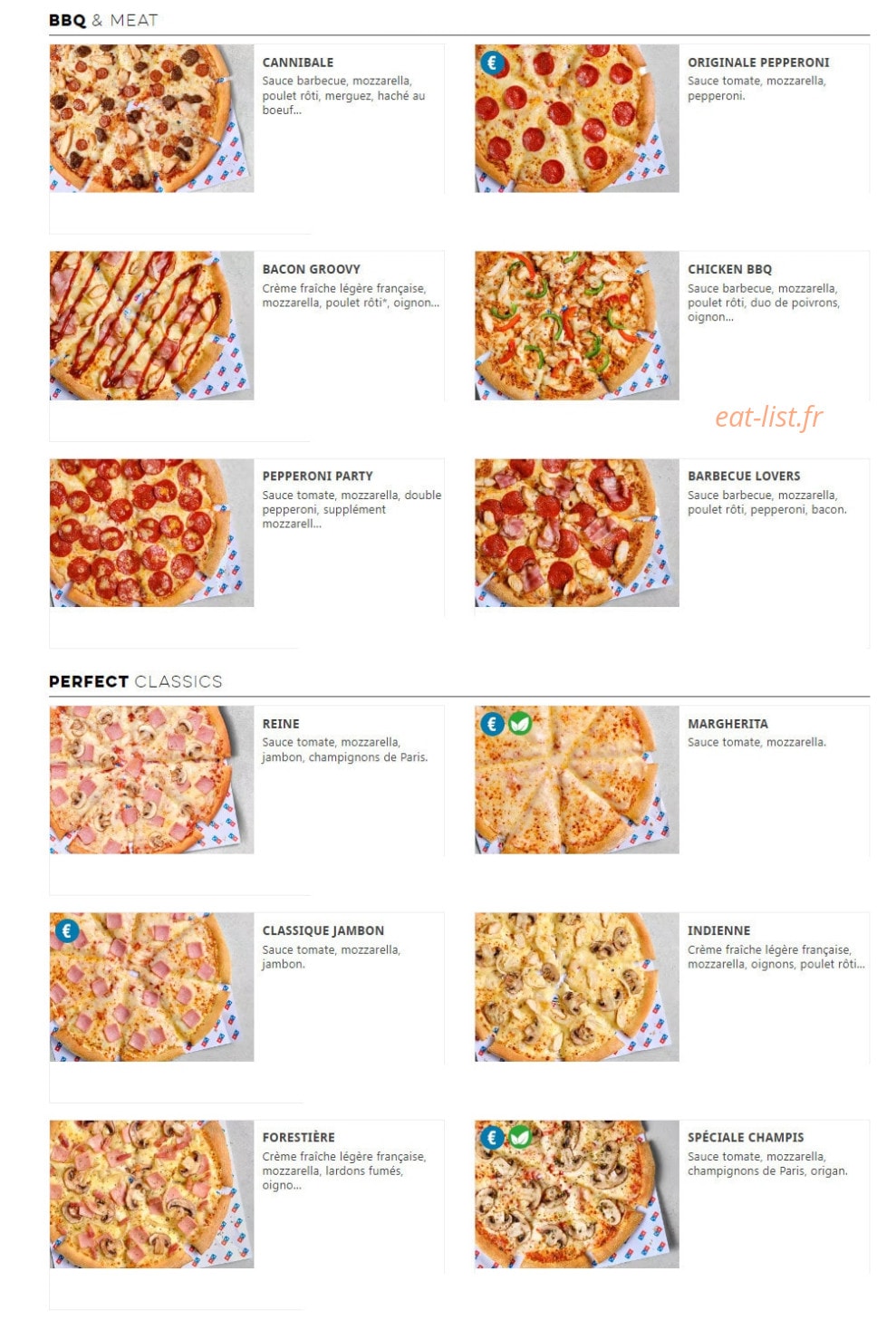 Domino's — carte page 2