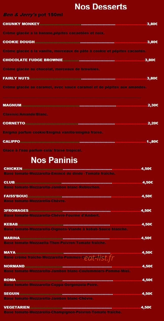 Gourmandizz Pizza — carte page 4
