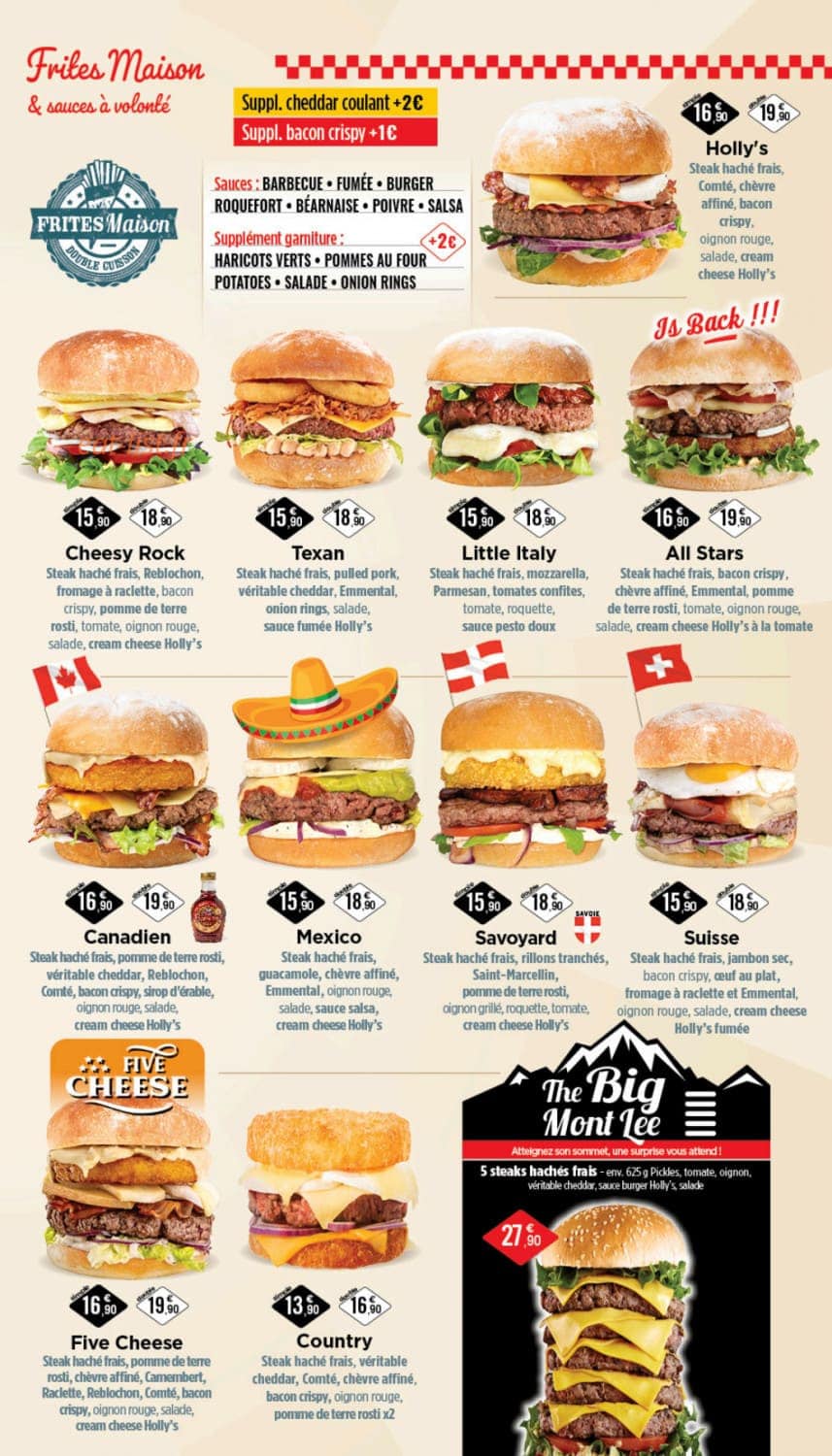 Holly's Diner — carte page 4