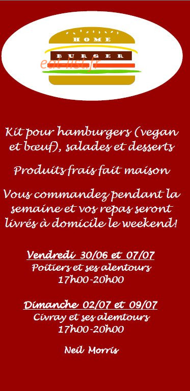Home Burger — carte page 1