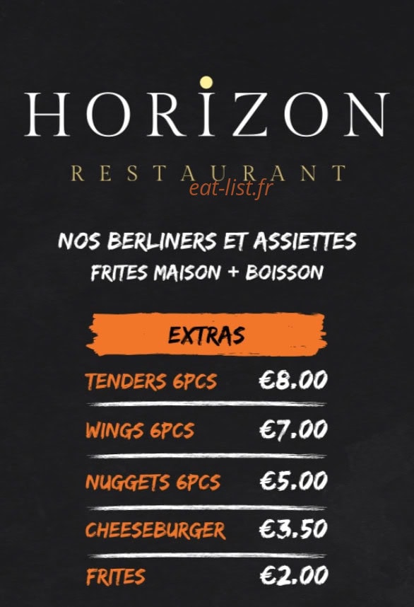 Horizon Ted coffee — carte page 2