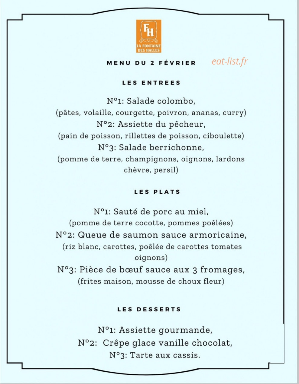 La Fontaine des Halles — carte page 1
