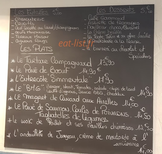La Fumisterie — carte page 1
