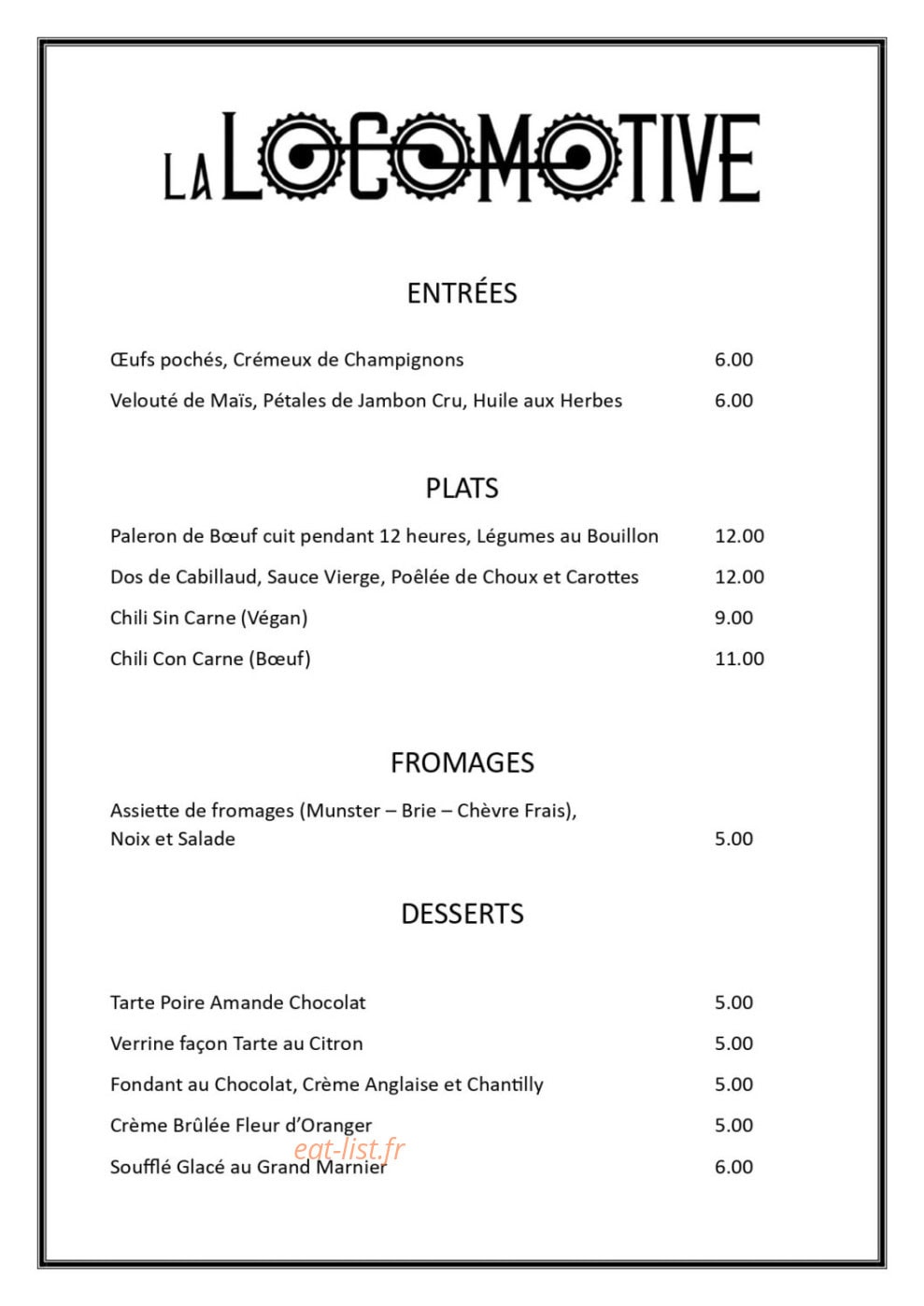 La Locomotive — carte page 1