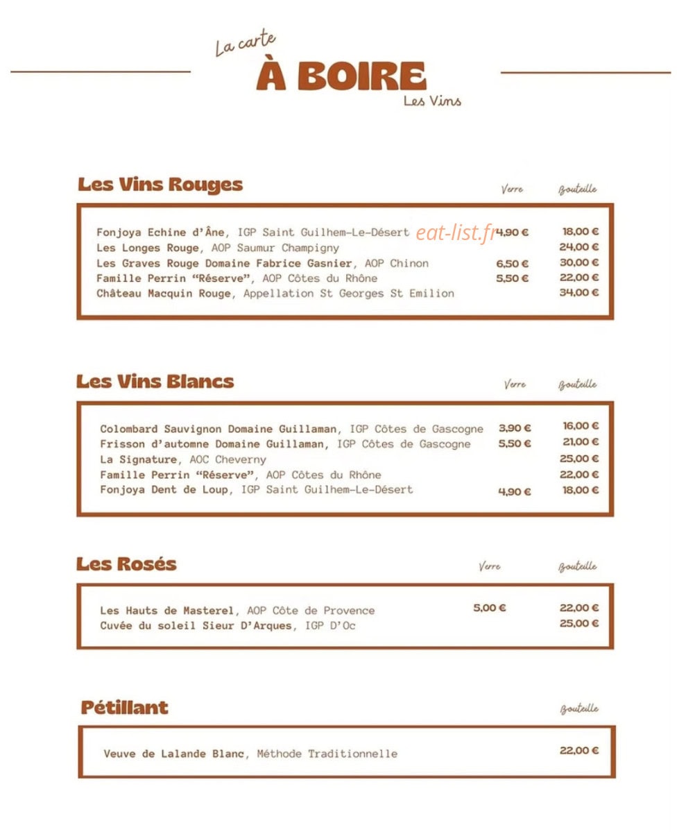 La Table des Copains — carte page 3
