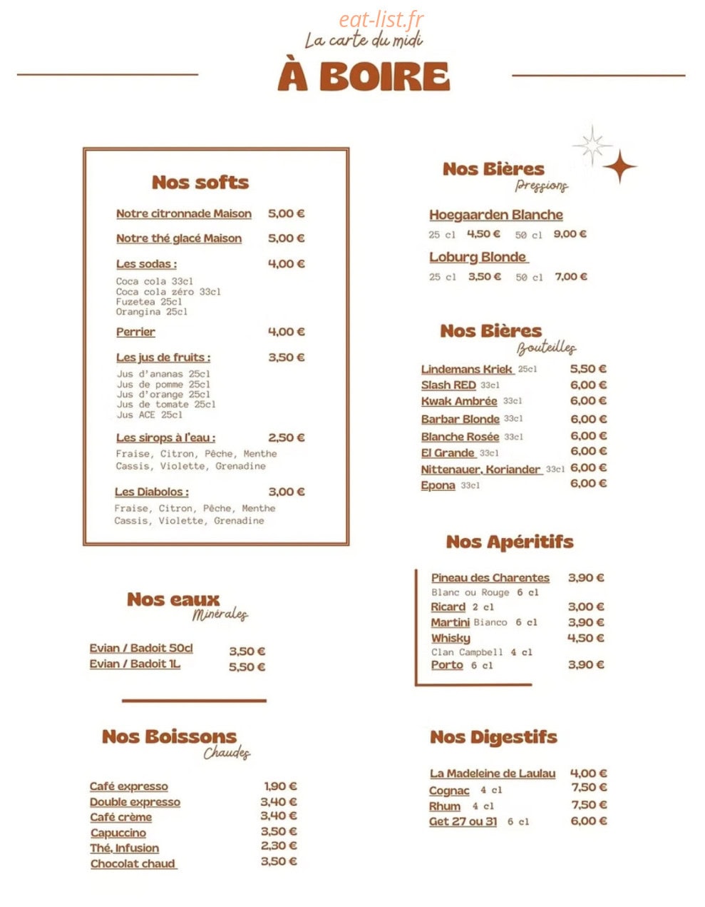 La Table des Copains — carte page 2