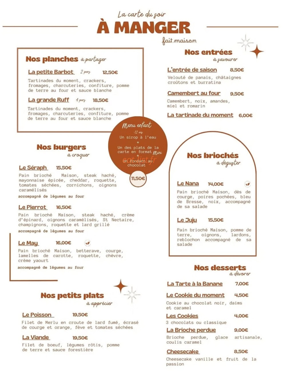 La Table des Copains — carte page 4