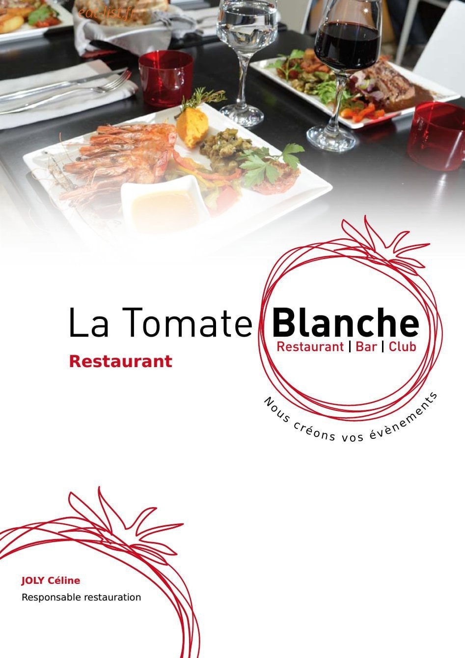 La Tomate Blanche — carte page 1