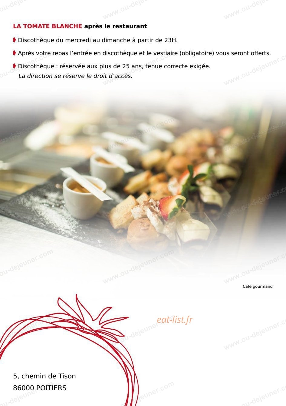 La Tomate Blanche à Poitiers - menu et photos