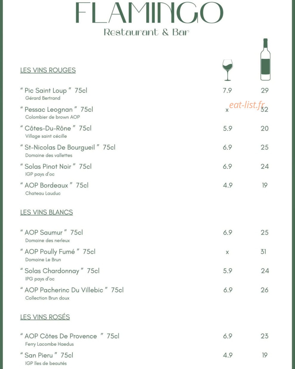Le Flamingo — carte page 4