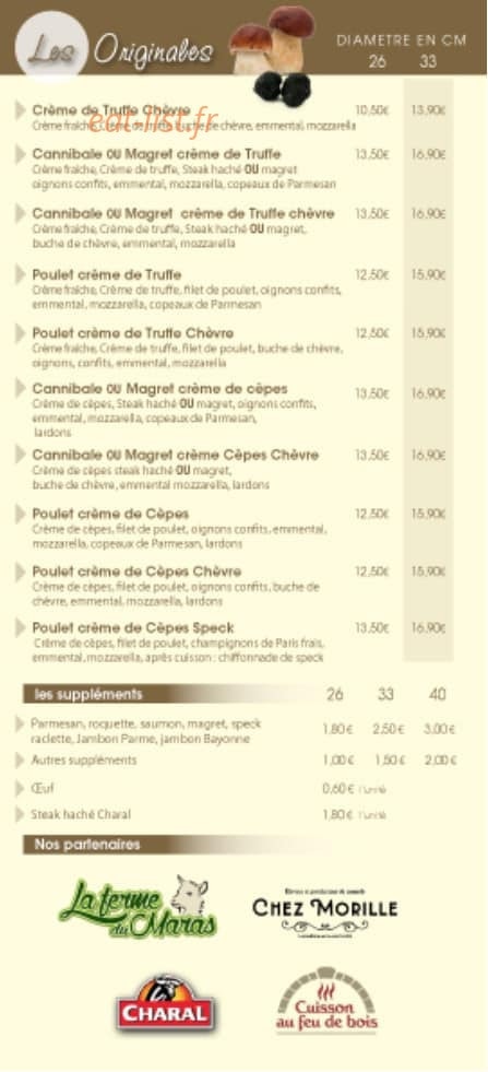 Le plais de la pizz' — carte page 8