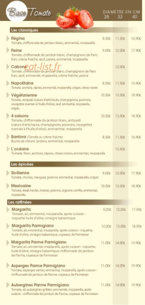 Le plais de la pizz' — carte page 5