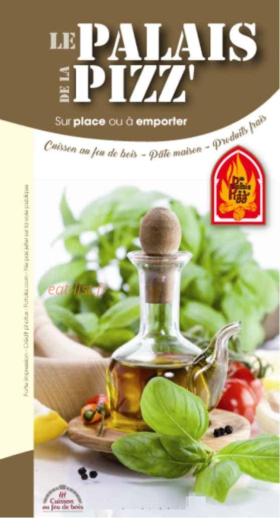 Le plais de la pizz' — carte page 1