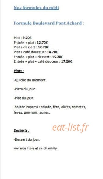 Les 3 Boulevards — carte page 1
