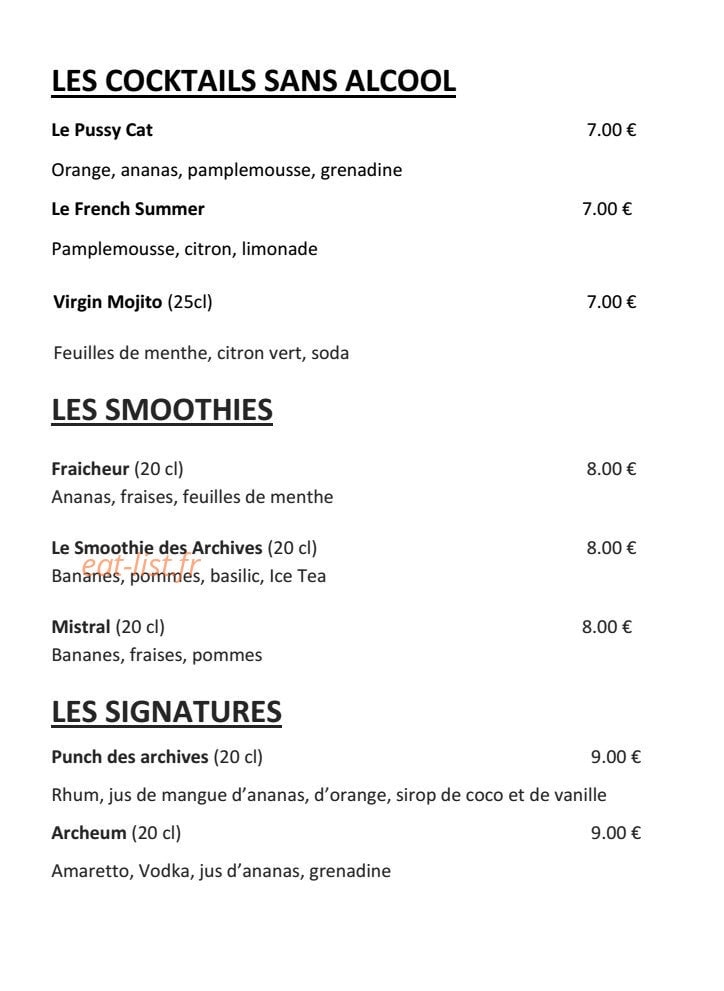 Les Archives — carte page 25
