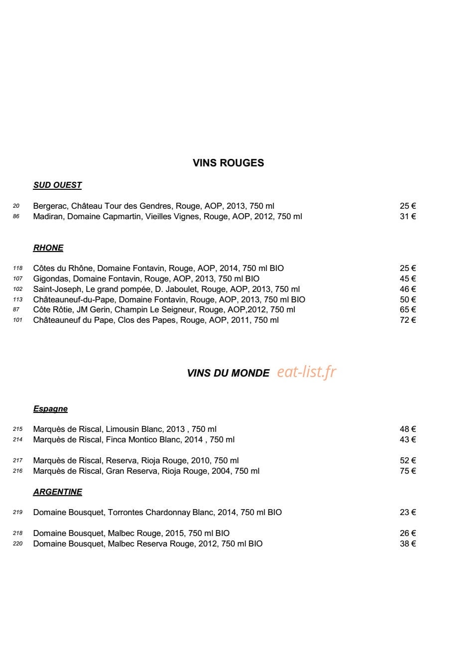 Les Archives — carte page 15