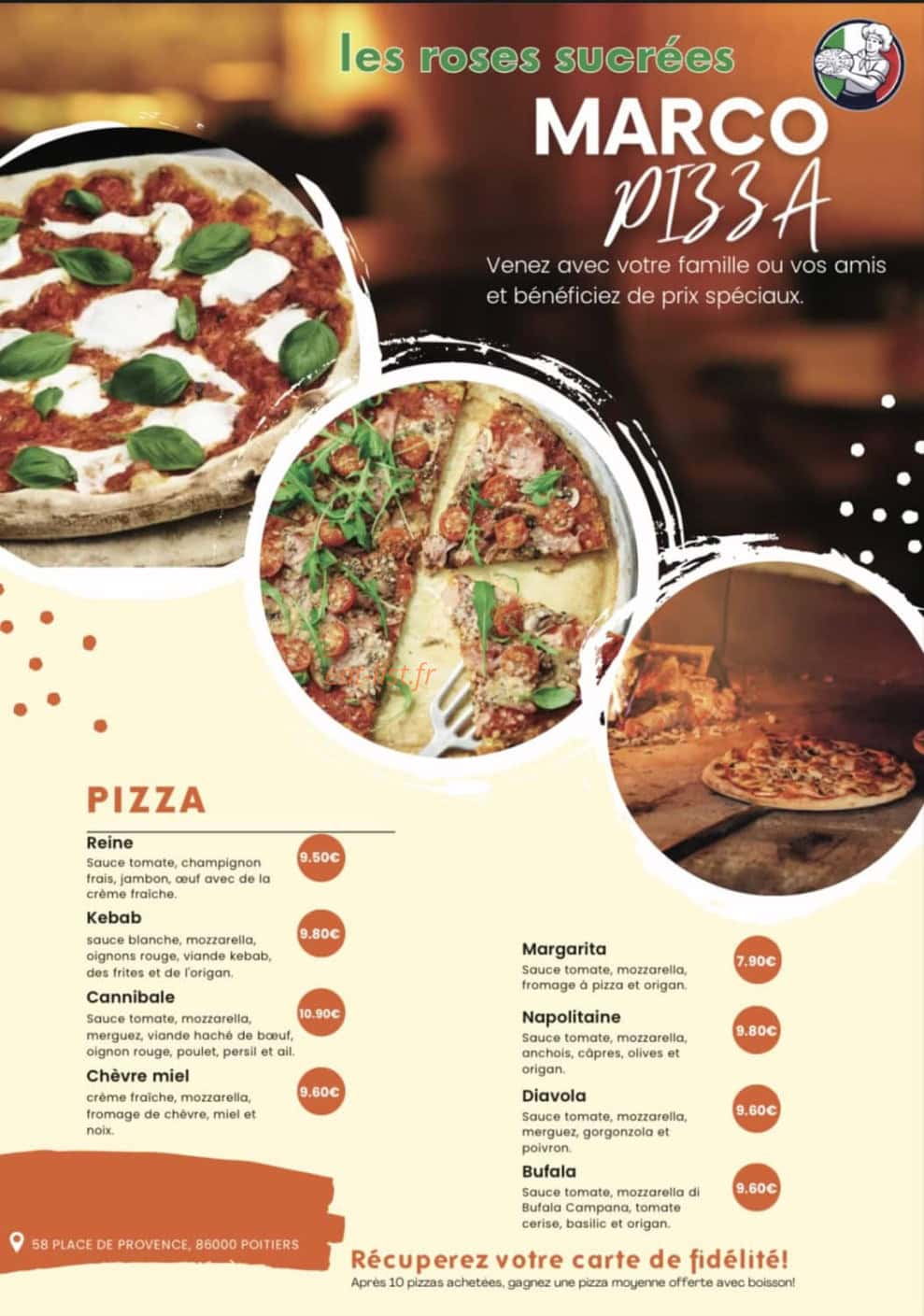 Marco Pizza 86 — carte page 1