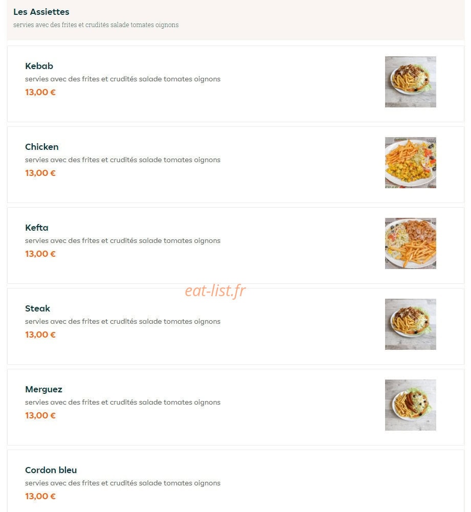 Miam's Food — carte page 11