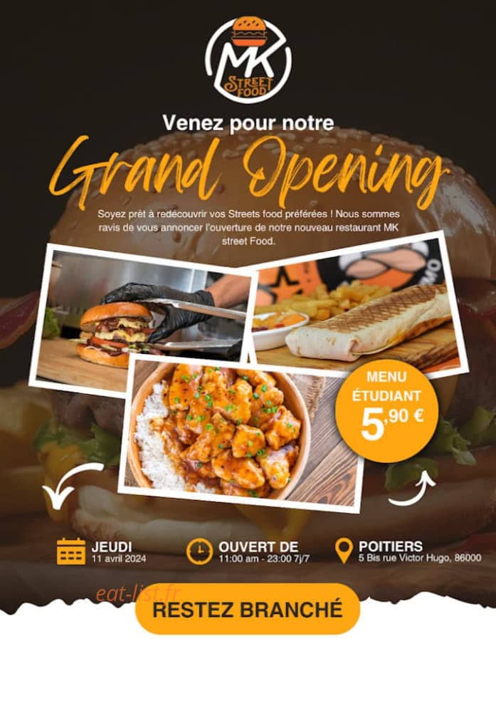 MK Street Food — carte page 1