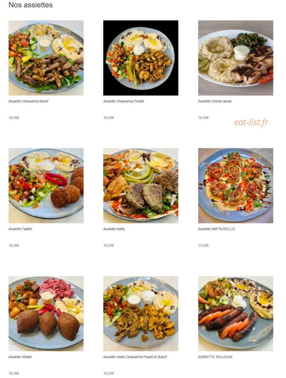 Oh Libanais — carte page 2