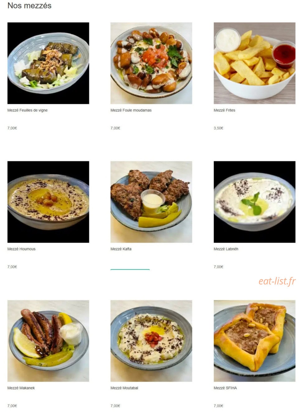 Oh Libanais — carte page 5