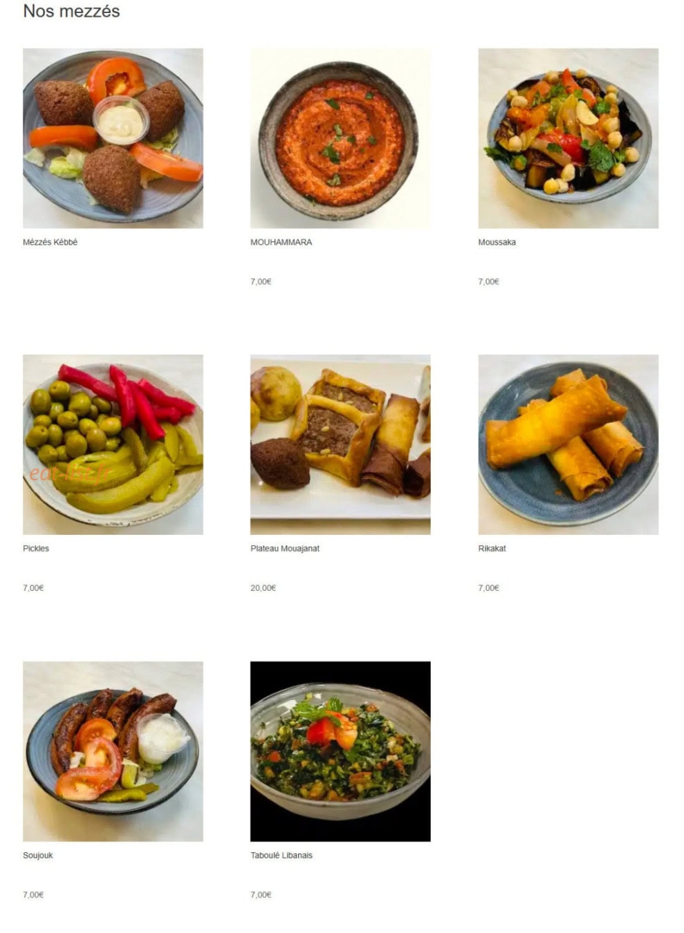 Oh Libanais — carte page 6