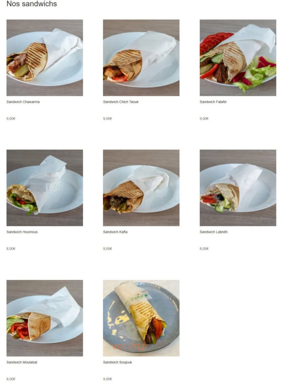 Oh Libanais — carte page 7