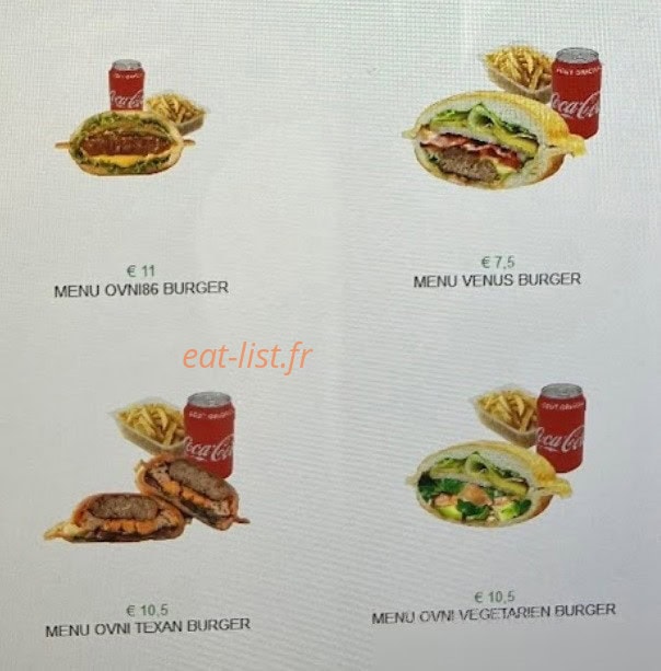 Ovni Burger 86 — carte page 2