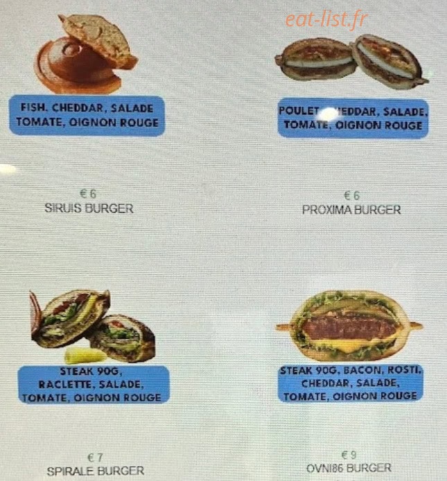 Ovni Burger 86 — carte page 3