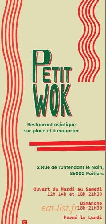 Petit Wok — carte page 1